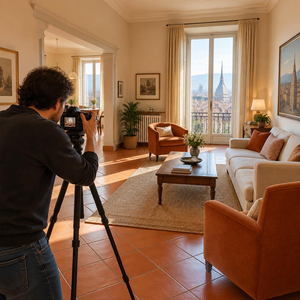 Servizio fotografico in un appartamento torinese